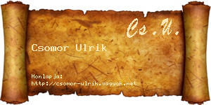 Csomor Ulrik névjegykártya