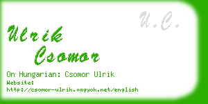 ulrik csomor business card